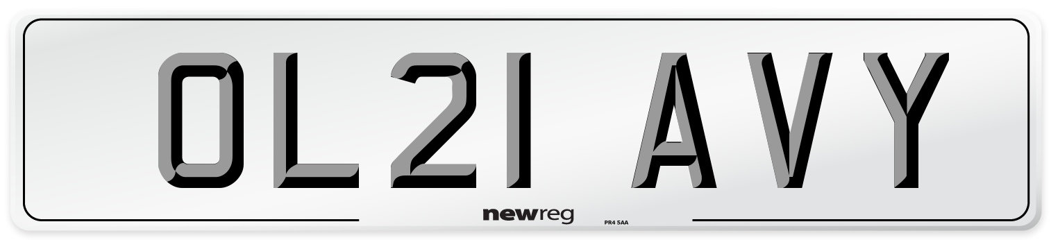 OL21 AVY Number Plate from New Reg